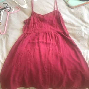 Spaghetti Strap Maroon dress